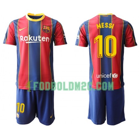 FC Barcelona Lionel Messi 10 Børn Hjemmebanesæt 2020/21  Kortærmet (+ Korte bukser)